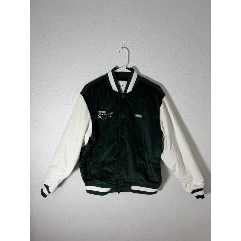 Nike Sport & Sanctuary Corduroy Jacket Men's Size Medium Green FB9972-397